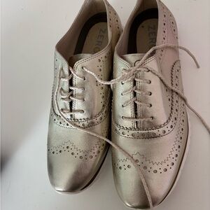 Cole Haan Women's Metallic Brogue Flats